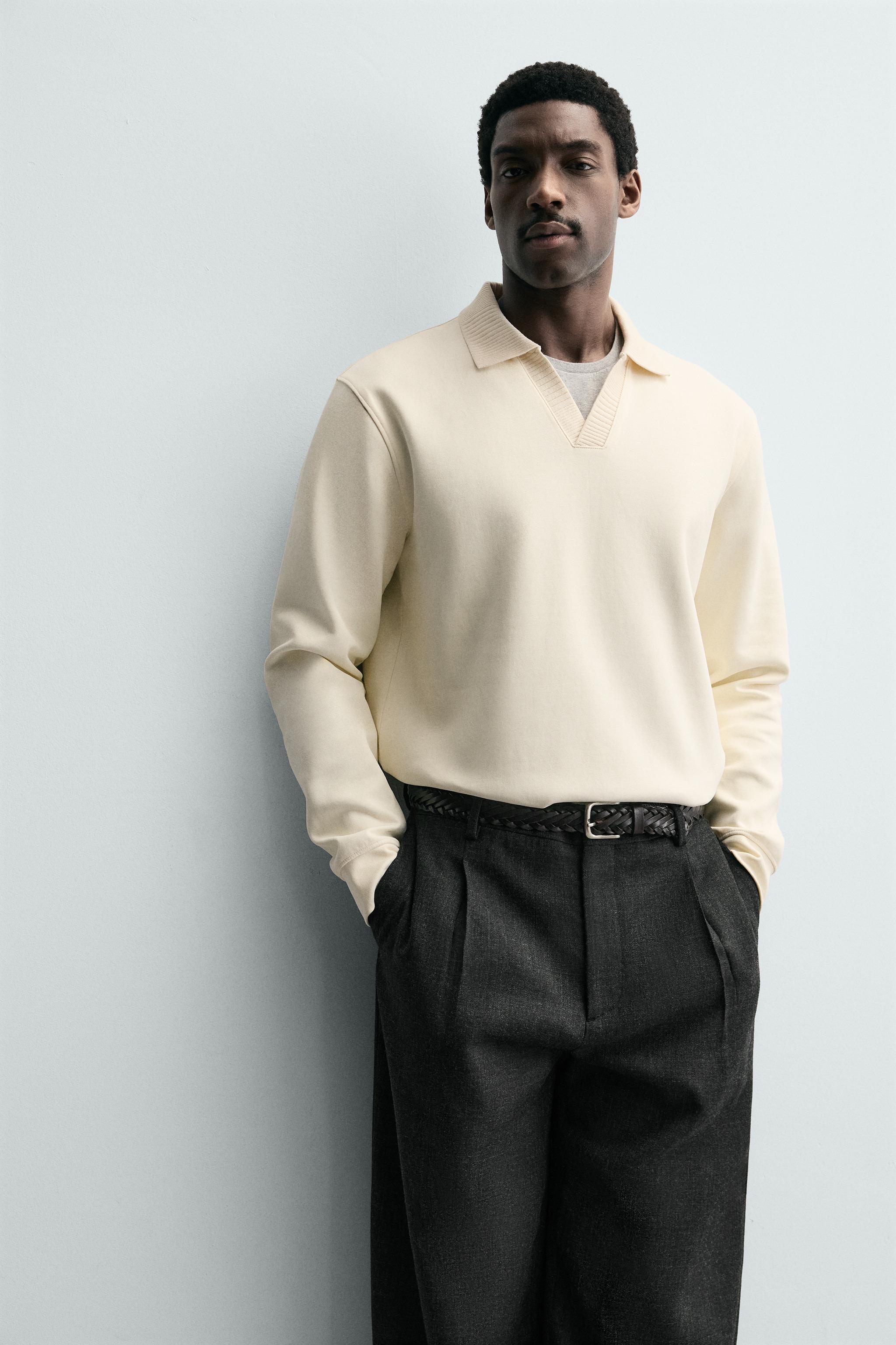 INTERLOCK POLO SWEATSHIRT